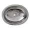 Nantucket Sinks 17.5In. x 13.75In. Hand Hammered Stainless Steel Oval Undermount Bathroom Sink With Overflow OVS-OF - alternate 1